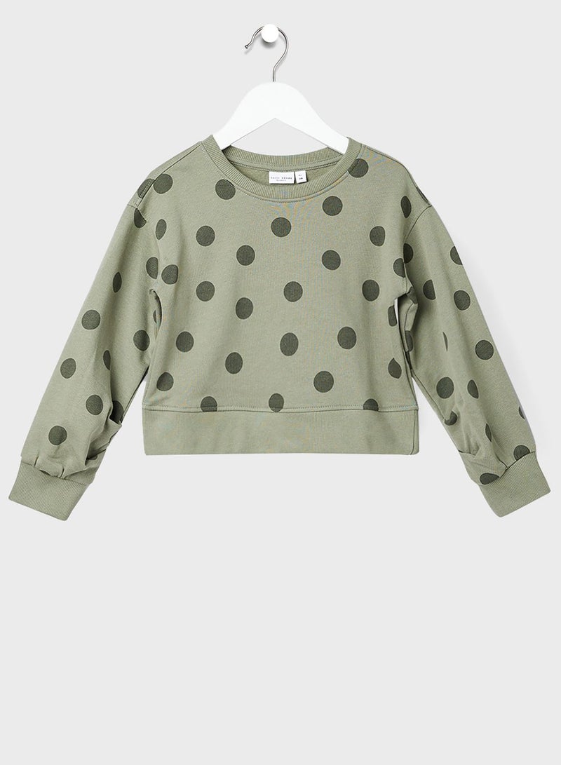 NAME IT Kids Polka Dot Long Sleeve Sweatshirt - Image 1
