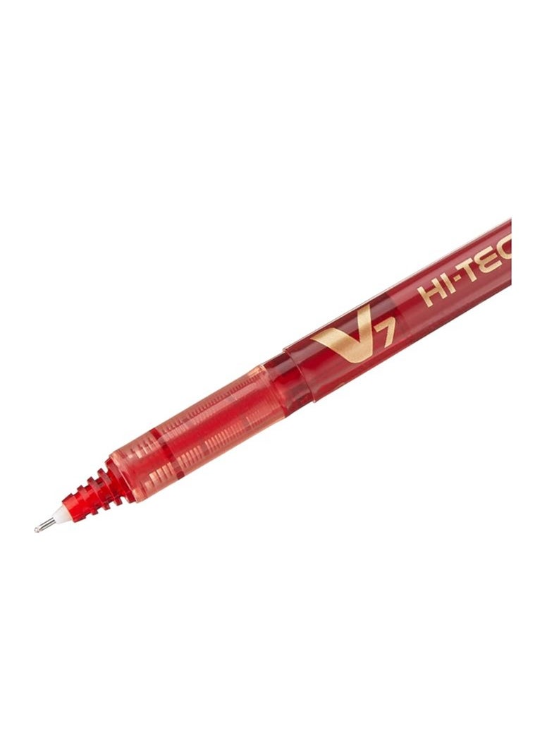 Pilot V7 Hi-Tecpoint Rollerball Pen 0.7 mm Tip Red Box of 12