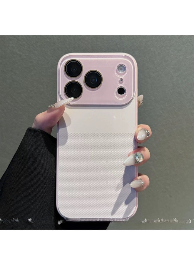 Magsafe phone case made of matte silicone, drop-resistant, suitable for the iphone 17 Pro Max, with large windows, lens, film, and comprehensive camera buttons , Anti-slip particles on the back panel - Pink - Image 2