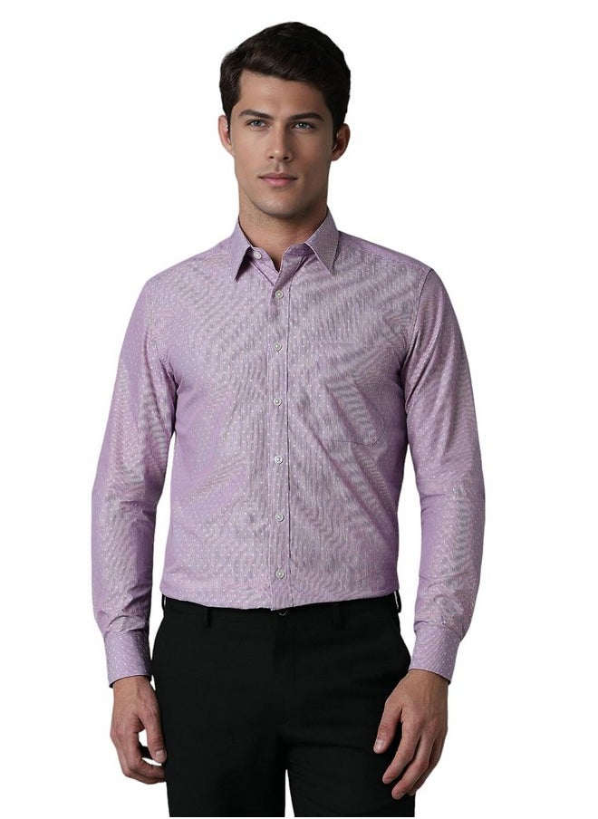 LOUIS PHILIPPE - Louis Philippe Men's Slim Fit Shirt (LPSFMSLFR05296_Purple - Image 1