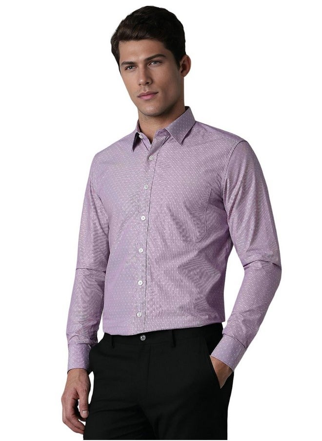 LOUIS PHILIPPE - Louis Philippe Men's Slim Fit Shirt (LPSFMSLFR05296_Purple - Image 1