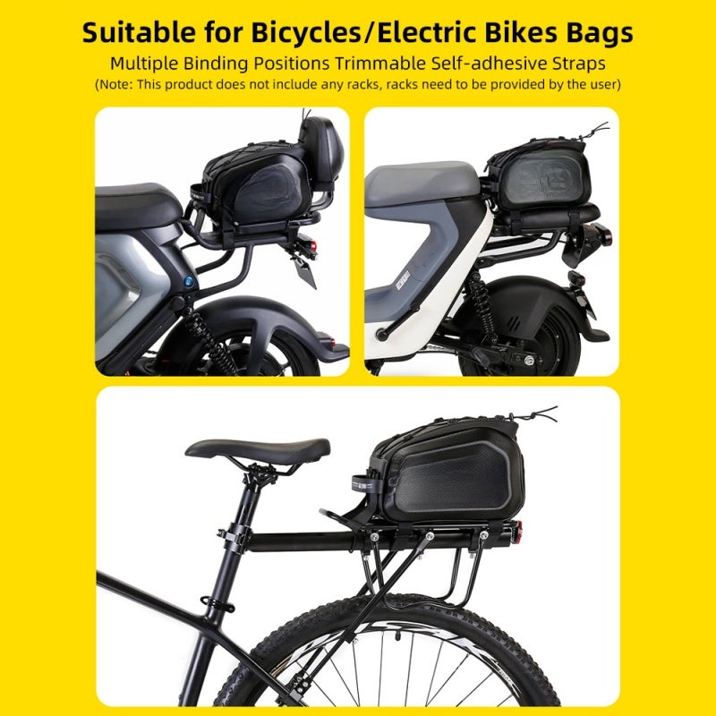 WILD MAN Bicycle Bag for Mountain Bikes Ebikes with Water-Resistant Fabric - Enhanced Storage Bike Rack Bag with Quick-Release Mount for Night Ride Safety - Image 4
