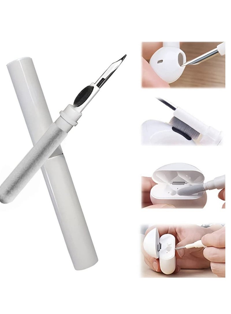 Earbuds Cleaning Pen Fits for Airpods Pro 1 2 3 Multi Cleaner Kit Soft Brush for Bluetooth Earphones Case Compact Portable Multifunctional Cleaning Kit (White) - Image 1