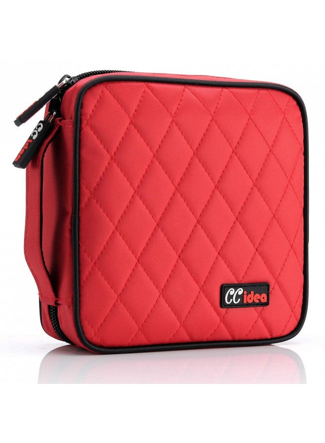 CCidea CCidea 40 Capacity CD/DVD Case Holder Portable Disc Wallet Storage Binder Nylon Cd Bag(Red) Specials - Image 1