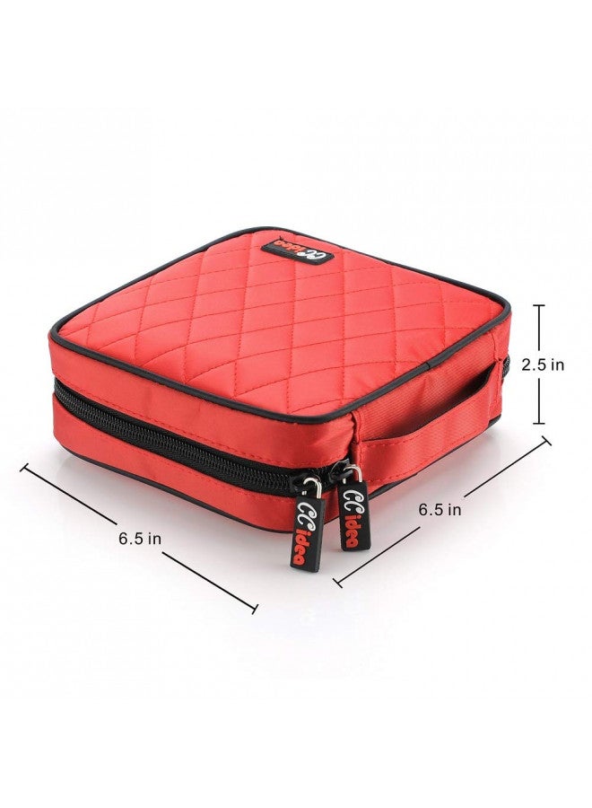 CCidea CCidea 40 Capacity CD/DVD Case Holder Portable Disc Wallet Storage Binder Nylon Cd Bag(Red) Specials - Image 2