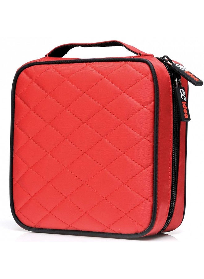 CCidea CCidea 40 Capacity CD/DVD Case Holder Portable Disc Wallet Storage Binder Nylon Cd Bag(Red) Specials - Image 5