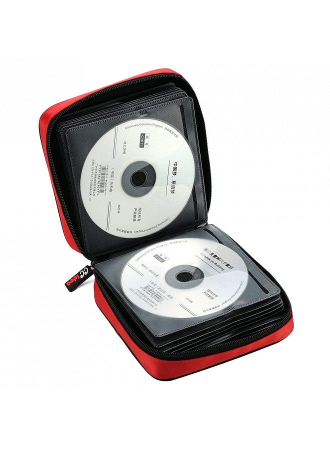 CCidea CCidea 40 Capacity CD/DVD Case Holder Portable Disc Wallet Storage Binder Nylon Cd Bag(Red) Specials - Image 3