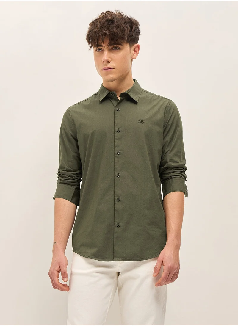 THE BEAR HOUSE The Bear House Cotton Shirt for Men | Slim Fit, Long Sleeve, Casual & Formal Wear | Soft, Breathable Fabric for Office, Everyday, & All-Season Use in Classic & Trendy Colors-TBH-ZALLA-OL_PARENT