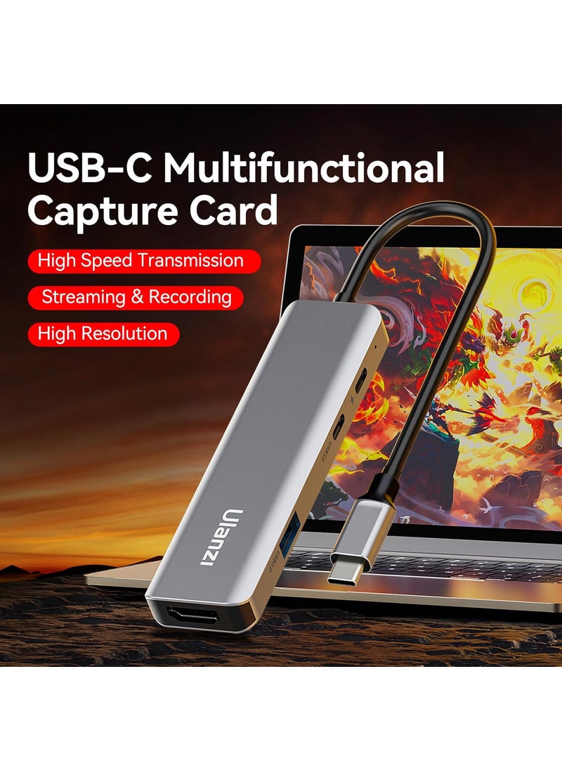Ulanzi HDMI Audio Video Capture Card 1080P Cam Link Game Audio Adapter DP to HDMI USB 30 Record Device for Streaming Live Broadcasting Video Conference Teaching Gaming  - Image 2