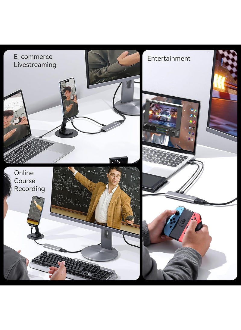 Ulanzi HDMI Audio Video Capture Card 1080P Cam Link Game Audio Adapter DP to HDMI USB 30 Record Device for Streaming Live Broadcasting Video Conference Teaching Gaming  - Image 5