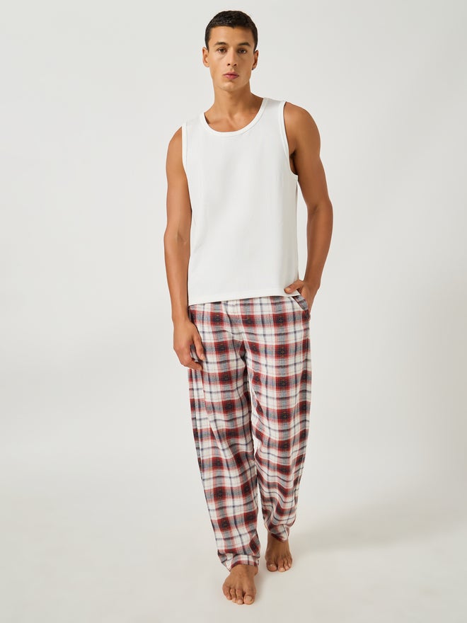 Styli Styli Checked Woven Straight Pyjama with Drawcord  - Image 2
