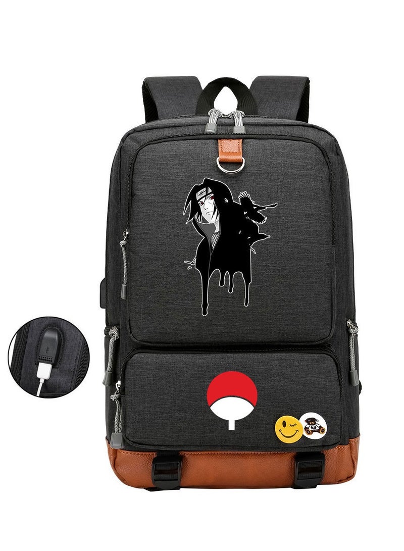 Naruto Teenage Students Men And Women Printed Casual Travel Backpack