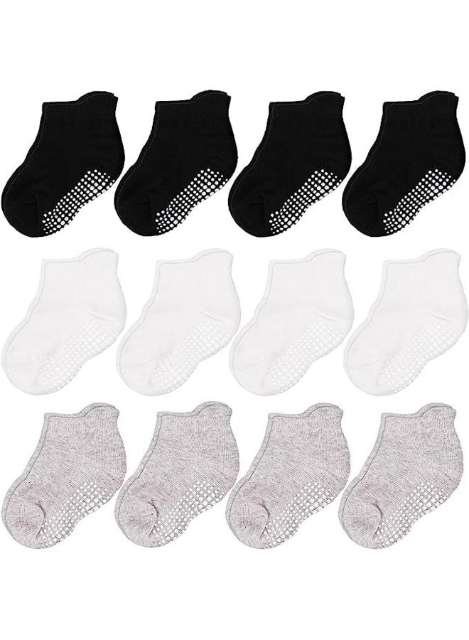 CozyWay Non-Slip Socks with Grippers - Ankle Style for Little Girls and Boys, Infants, Toddlers, Children - Image 1