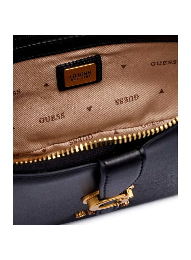 Guess Black Leather Women Shoulder Bag HWVA9329180 BLA - Image 5