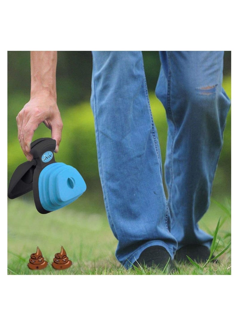 Pet Dog Foldable waste Scooper Picker Portable Pet Clip with 1 Roll Decomposable Bags - Image 1