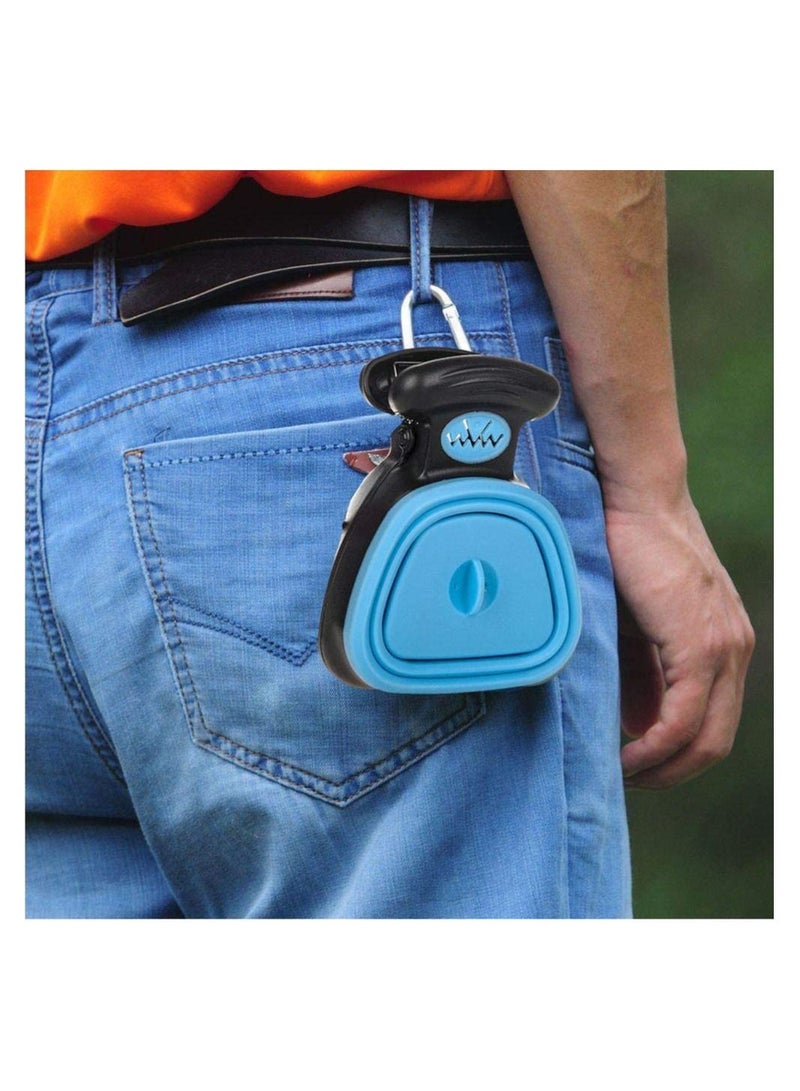 Pet Dog Foldable waste Scooper Picker Portable Pet Clip with 1 Roll Decomposable Bags - Image 2