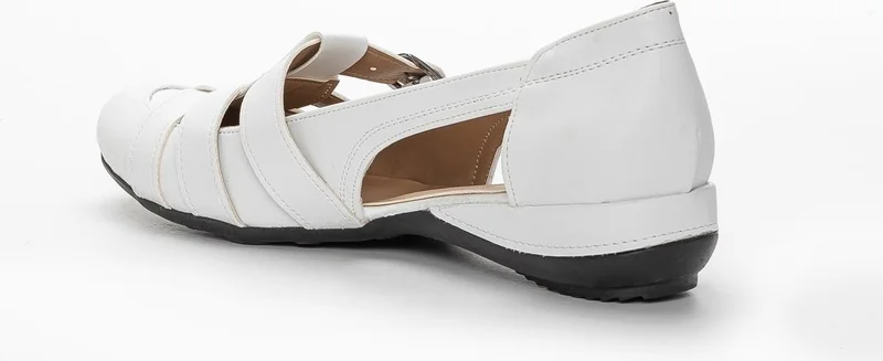 Dilimler Ayakkabı Slices Shoes Buckle White Women's Casual Shoes