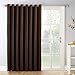 Sun Zero Easton Extra-Wide Blackout Sliding Patio Door Curtain Panel with Pull Wand, 100" x 84", Chocolate Brown - Image 2