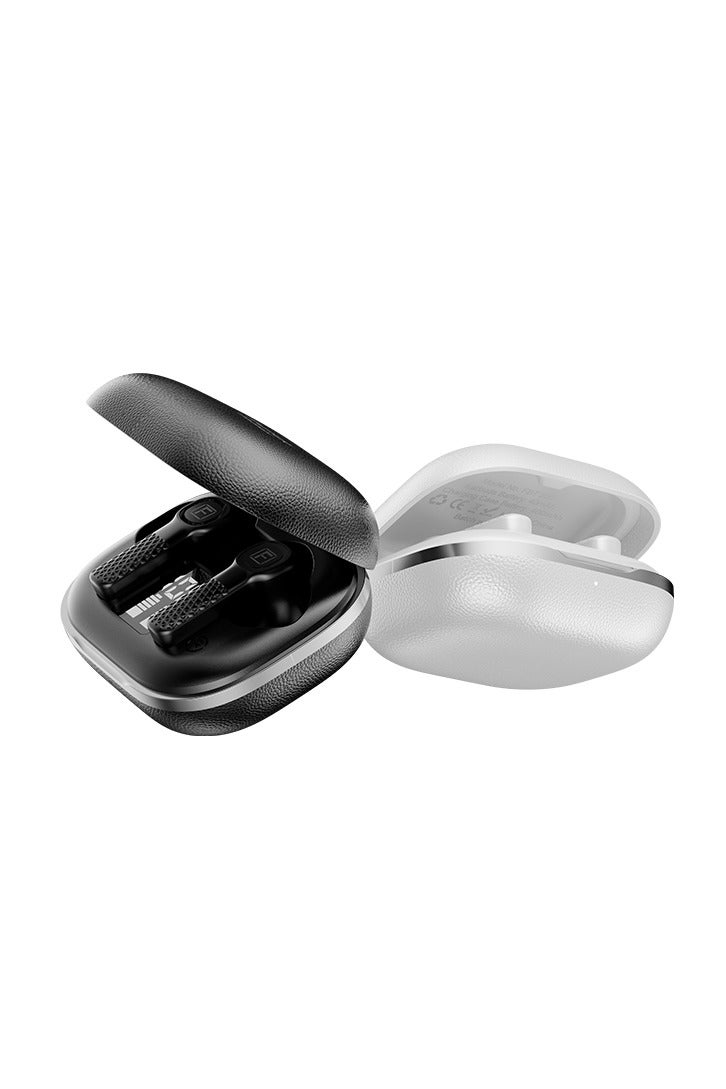 Faster TroniX Half In Ear Earbuds Bluetooth 5.4- ENC Technology LED Digital Display Charging Case Bluetooth Earbuds 8H Music Playback 13mm Dynamic Driver Enhanced Bass Type-C Charge- True Wireless Earbuds with Mic for TV Phone PC Laptop Workout Gym Running (Frost White) - Image 5