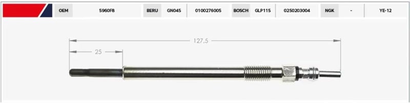 diesel heater glow plug Compatible With Peugeot For 407 607 5960.76 596076 5960.77 596077 5960.F8 5960F8 11V Replacement Parts Heater Dual Core Glow Plugs(1pcs) - Image 5