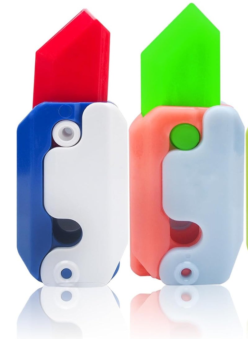 ECVV 2PCS 3D Printed Fidget Knife Toys Glow in The Dark 3D Gravity Plastic Carrot Knife Toy EDC Anxiety Stress Relief Turnip Toys Gift for Kids Adults - Image 1