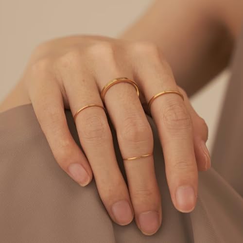 YEEZII 68 Pcs Gold Knuckle Rings Set for Women, Stackable Boho Joint Finger Midi Rings Silver Hollow Carved Crystal Stacking Ring Pack (gold-59 pcs) - Image 3