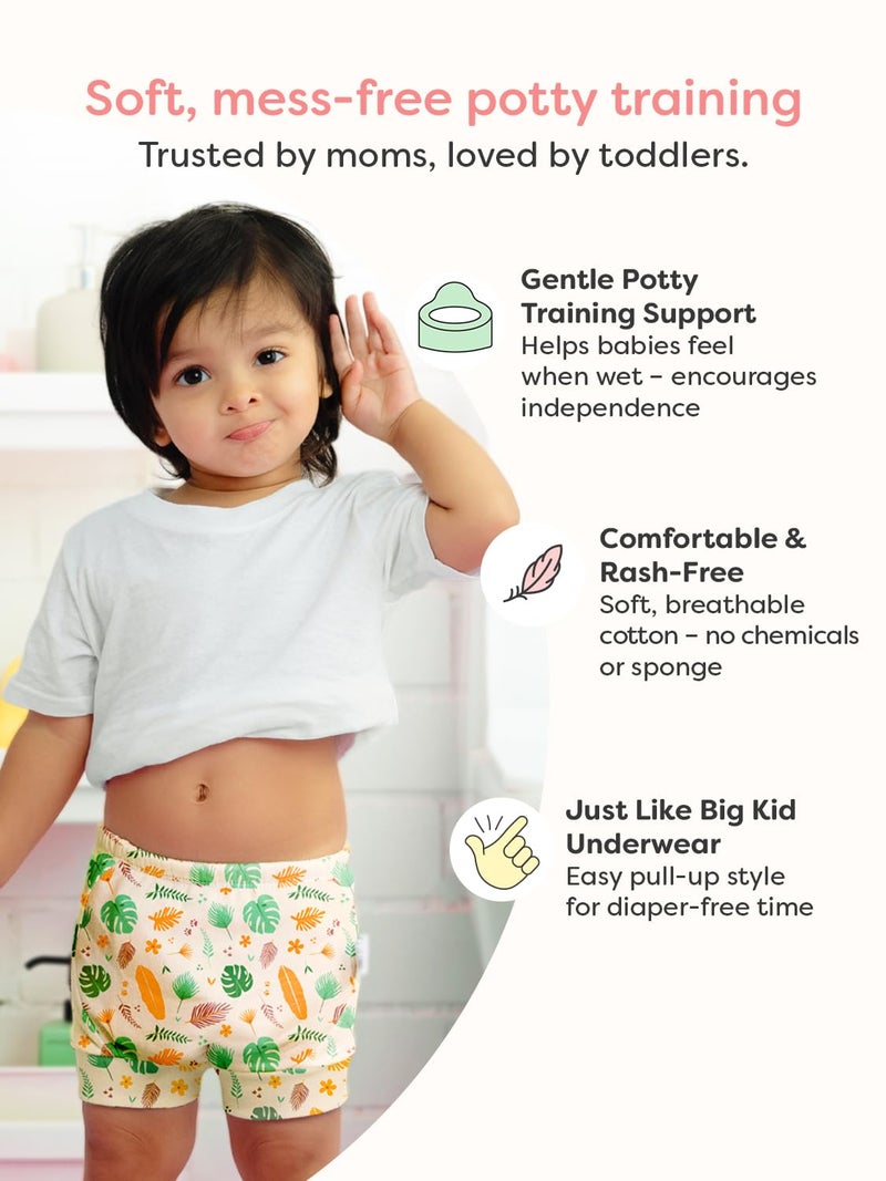SuperBottoms Padded Underwear for Babies & Toddlers (1-2 Years), 3 Layers of Premium Cotton & DryFeel Layer, Ideal for Diaper-Free Time & Mess-Free Potty Training Pants, Pack of 3 - Image 3