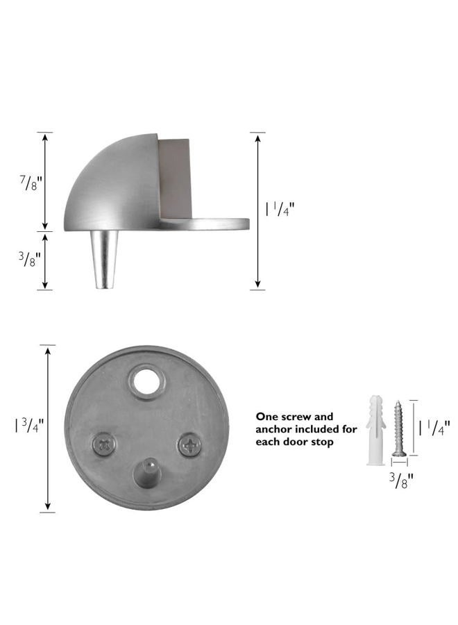 Design House 181883 Dome Door Stop, 5-Pack, Satin Nickel - Image 2