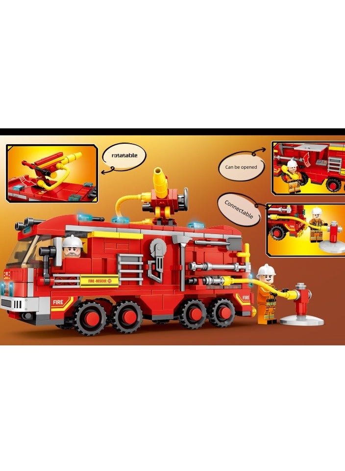 Small assembly educational toy-fire truck can be assembled in 33 styles, more than 460 parts, 2 minifigures, suitable for (boys and girls under 7-14 years old) - Image 4