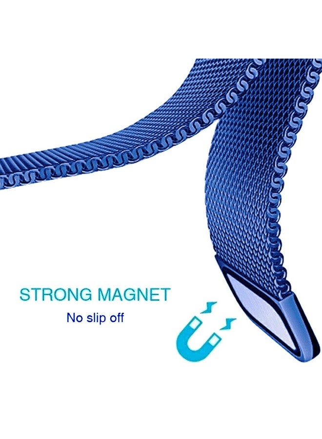 هامبل حزام HUMBLE من الفولاذ المقاوم للصدأ مقاس 19 مم مع مشبك مغناطيسي متوافق مع ساعة Noise Colorfit Pro 2 الذكية وساعة Boat Storm والساعات ذات العروات مقاس 19 مم (أزرق) - Image 2