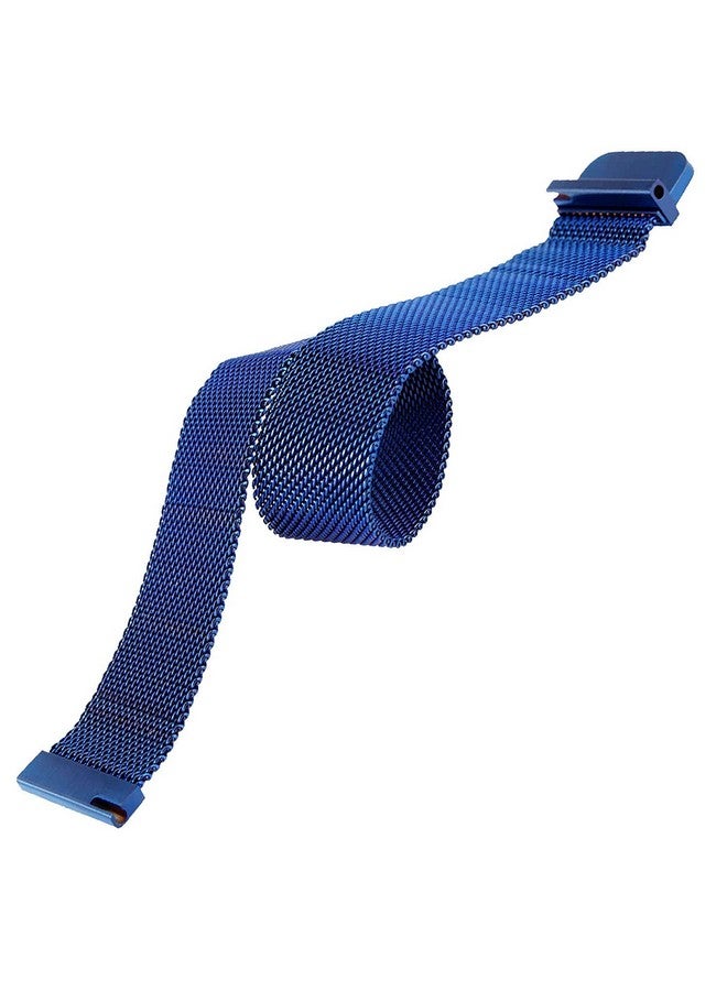 هامبل حزام HUMBLE من الفولاذ المقاوم للصدأ مقاس 19 مم مع مشبك مغناطيسي متوافق مع ساعة Noise Colorfit Pro 2 الذكية وساعة Boat Storm والساعات ذات العروات مقاس 19 مم (أزرق) - Image 3