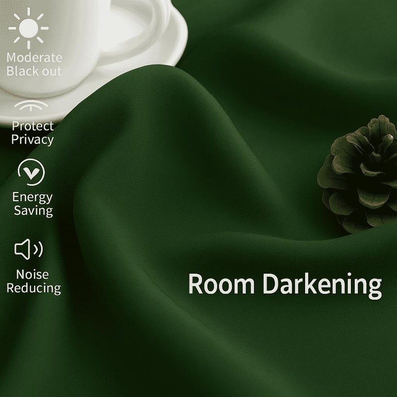 AMALI Elegant Blackout Curtains 2 Panel Set,16 Grommets, Size (L 274 x W 132) cm) for Living Room and Bedroom Shiny Polyester Fabric - Image 3