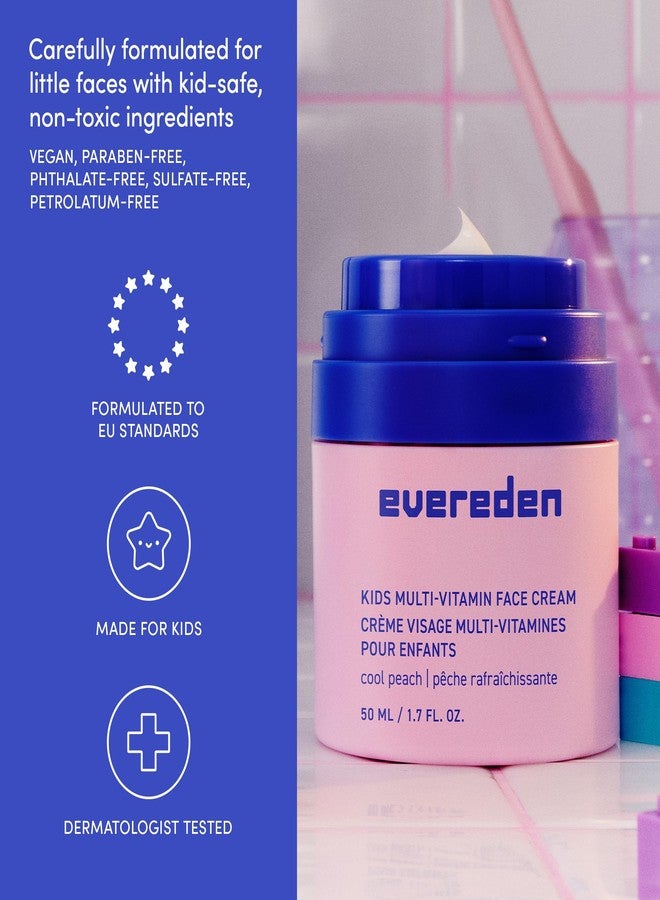 Evereden Kids Happy Face Duo (Cool Peach - Multi-Vitamin Kids Face Wash and Cream Set - Clean & Vegan Skin Care for Toddlers 3+ - Moisturizing & Gentle Skin Care Set - Image 5