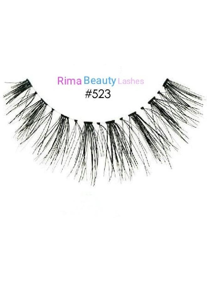 Rima Beauty Lashes - Human HAIR Black # 523 - Image 1