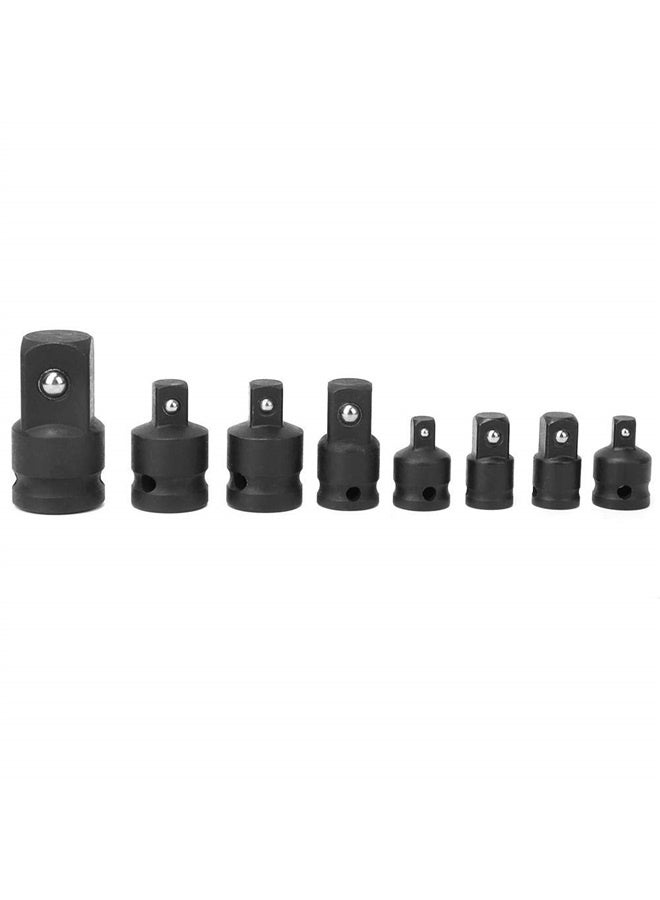8Pcs Socket Adapter Impact Adapter and Reducer Set Impact Wrench Drive Socket Adapter Converter Reducers Set 360° Rotation Impact  - Image 3
