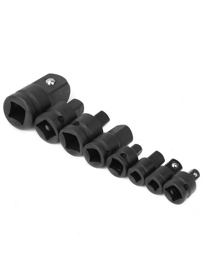 8Pcs Socket Adapter Impact Adapter and Reducer Set Impact Wrench Drive Socket Adapter Converter Reducers Set 360° Rotation Impact  - Image 4