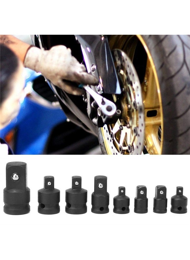 8Pcs Socket Adapter Impact Adapter and Reducer Set Impact Wrench Drive Socket Adapter Converter Reducers Set 360° Rotation Impact  - Image 1