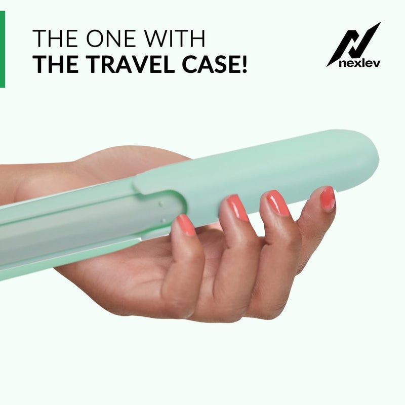 nexlev فرشاة أسنان كهربائية ذكية للبالغين | مؤقت 2 دقيقة مع نظام كواد بايسر | 3 رؤوس قابلة للاستبدال | تعمل ببطارية AAA | 2 وضعيات تنظيف | تصل إلى 60 يومًا | مقاومة للماء | حقيبة سفر | عناية بشعيرات ناعمة | ET-02 - Image 5