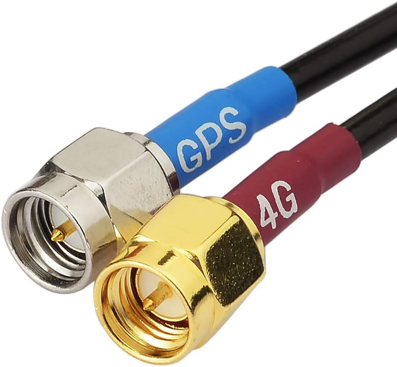 Superbat Vehicle GPS + 4G LTE Magnetic Mount Combination Antenna with SMA Connector for GPS Navigation Head Unit Car Telematics 4G LTE System - Image 1