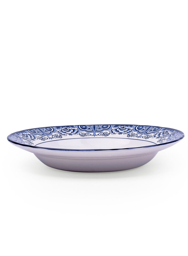 Claytan Lighthouse Blue 9-Inch Ceramic Soup Plate - Image 2
