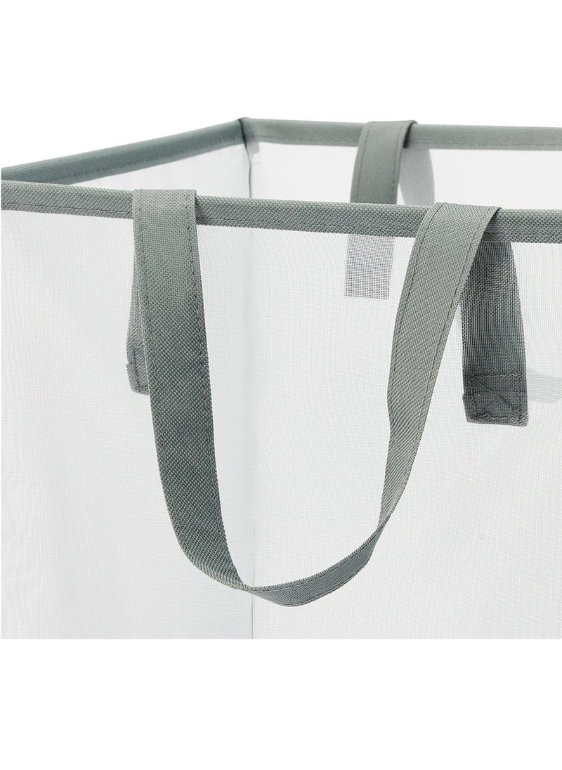 TYCOM Popup Laundry bags Hamper with Handles Portable Durable Collapsible Storage Easy Folding Pop Up Clothes Hampers Basket Foldable for Kids Room College Dorm or Travel Single Grey.  - Image 4