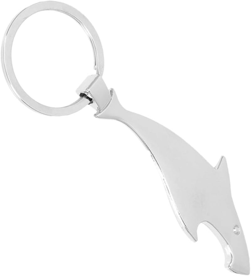Zinc Alloy Shark Keychain Bottle Opener Keyring Clip Beer Tool - Image 1
