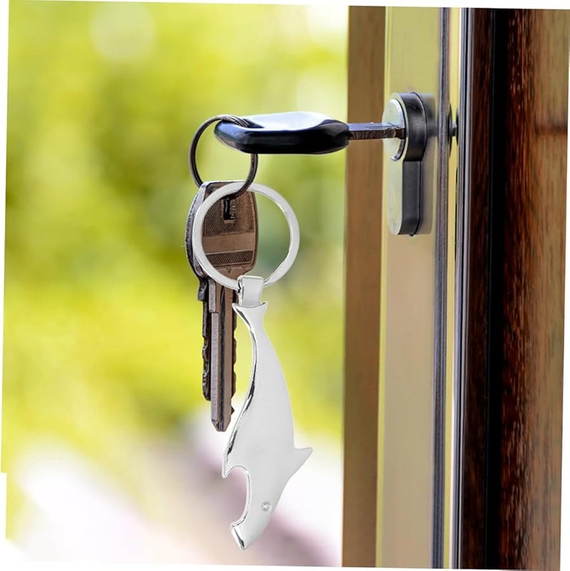 Zinc Alloy Shark Keychain Bottle Opener Keyring Clip Beer Tool - Image 5
