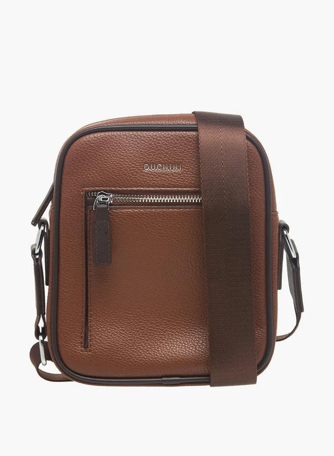 دوتشيني Men Solid Adjustable Strap Crossbody Bag
