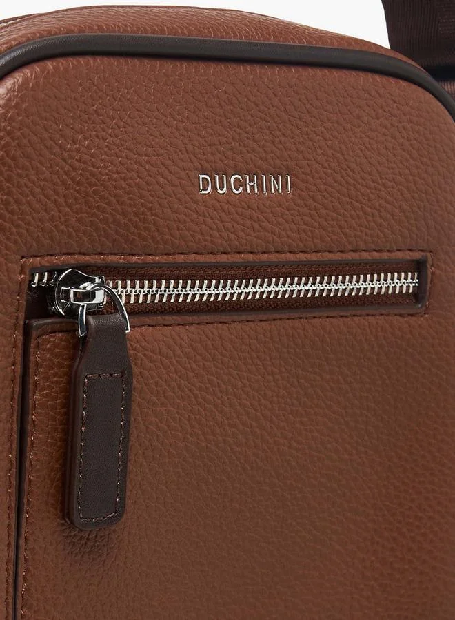 DUCHINI BROWN Men Solid Adjustable Strap Crossbody Bag for Men | Best Price UAE