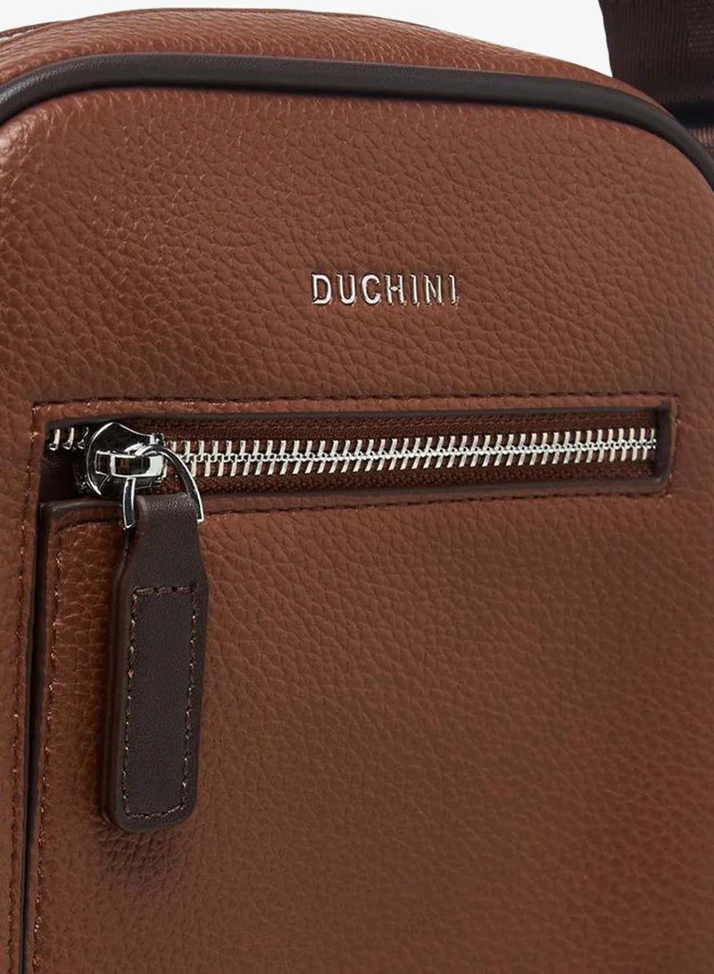 دوتشيني Men Solid Adjustable Strap Crossbody Bag