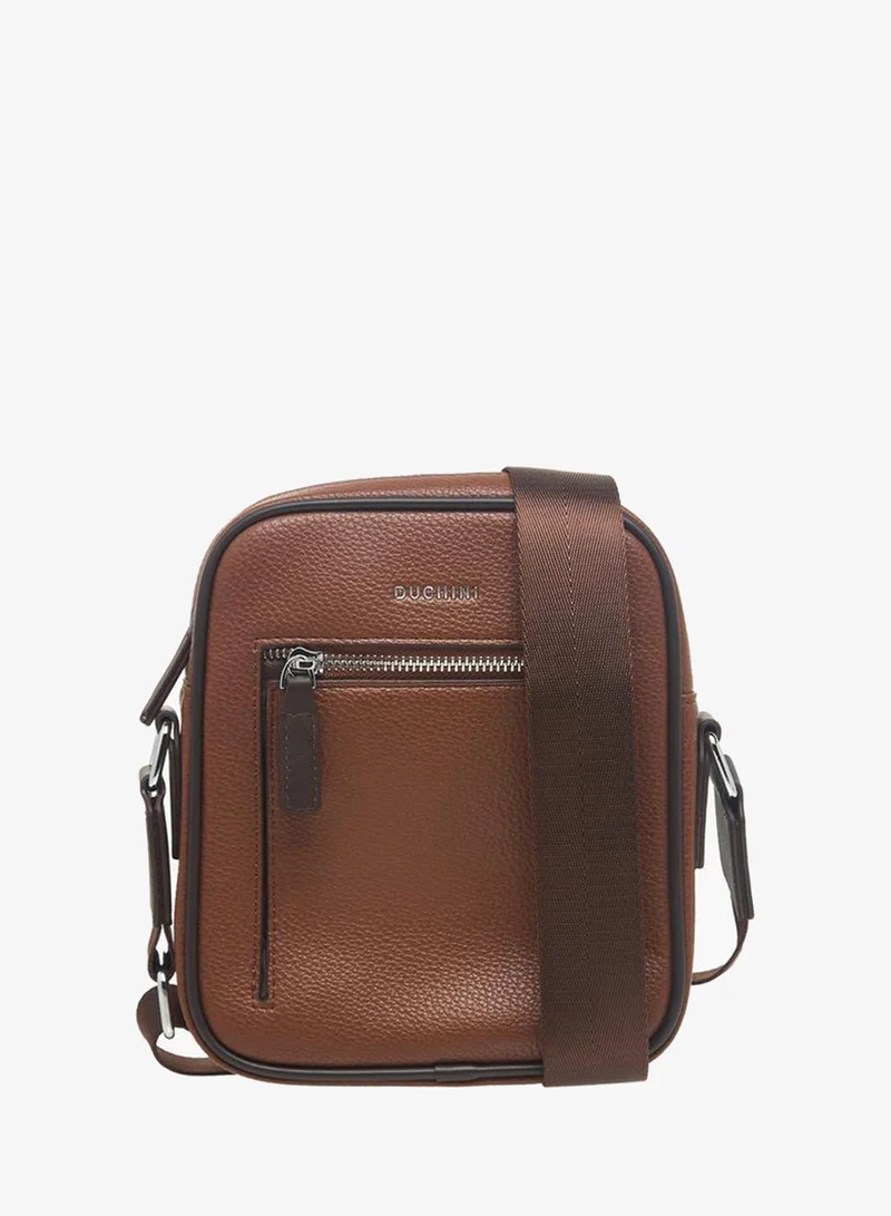 DUCHINI Men Solid Adjustable Strap Crossbody Bag