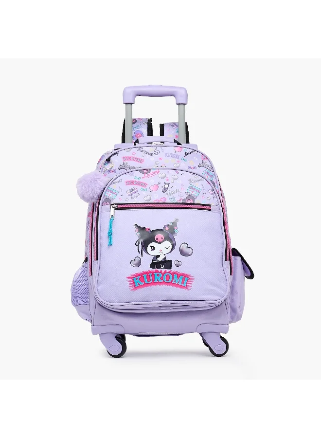 كورومي Sanrio-Kuromi Retropop-Trolley Bag-17.3 Inch-1 Cmprt-Polyester) Purple \ 32X44X21