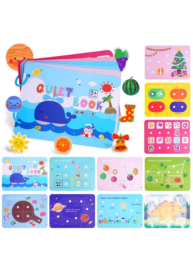 Excefore Busy Book for Toddlers, Sensory Toys for Kids Preschool Learning Activities Busy Binder Montessori Toys Toddler Activity Book Travel Toys for Kids Ages  - Image 2