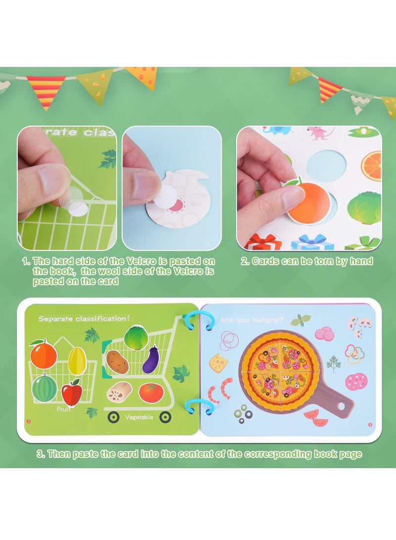 Excefore Busy Book for Toddlers, Sensory Toys for Kids Preschool Learning Activities Busy Binder Montessori Toys Toddler Activity Book Travel Toys for Kids Ages  - Image 5